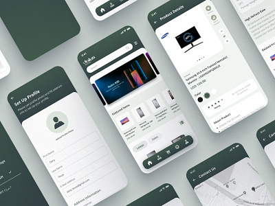 Electronic Products Store Mobile App app cards cart clean design ecommerce ecommerce app electroni̇c shop homescreen marketplace minimal mobile app product page products profile shopping store tabbar ui ui kit