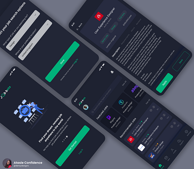 Jobbeta. Job finding app app design typography ui ux