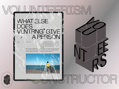 Volunteerism Constructor 3d big idea branding cinema4d concept design digital graphic design grid promo strategy swiss typography ui ui ux ux volunteering web web design website