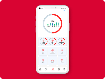 MidiFit App- Fit Section app design ui ux