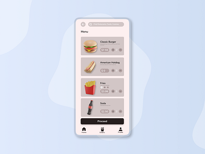 #DailyUI 43: Food/Drink Menu 043 3d app dailyui dailyui043 dailyui43 design figma food menu ui