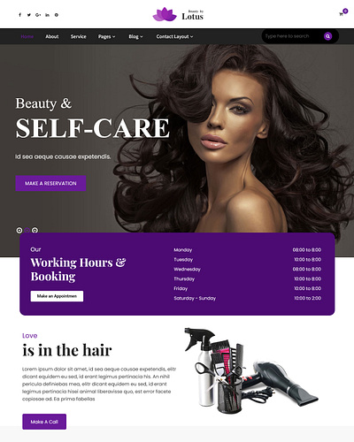 Lotus Pro - Beauty & Spa Salon WordPress Theme spa