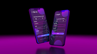 Sign Up Page 3d app blender daily ui design figma graphic design sign up ui ux