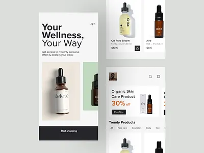 Organic Skin care eCommerce app app beauty care beauty product best shot branding design ecommerce ios landing page mobile app design oil online shop shampo shop skincare store ui ux web design website