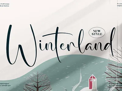 Winterland - Beautiful Script Font 3d animation app branding design graphic design icon illustration logo motion graphics typography ui ux vector