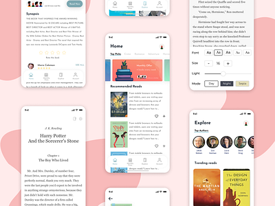E-Book app 3d animation app branding design e book app graphic design illustration logo motion graphics typography ui ux