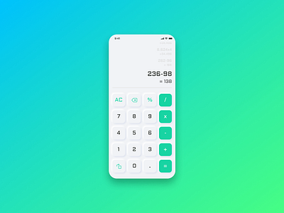 Calculator neumorphism app application calculator design graphic design mobile design neumorphism ui ux web design website website design