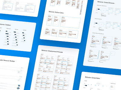 Behavior Documentation for Con Cubos SaaS Tool behavior behaviors blue design experience management modules organization product product design startup styleguide styles user user behavior user experience ux ux design web