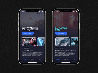 EA Mobile Concept battlefield battlefield 2042 battlefront concept dailyui design ea ea desktop ea origin graphic design graphicdesign mobile modern origin ui ui design uidesign
