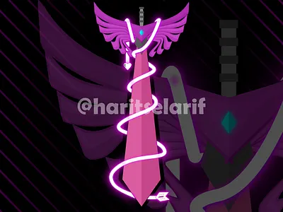 Sword Illustration Vector branding bright cartoon design gaming graphic design haritselarif illustration illustrator logo logo designer neon png portfolio purple sword sword illustration ui vector weapon