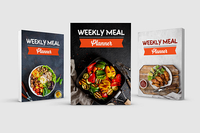 Weekly Meal Planner book cover book design graphic design journal kdp logbook notebook