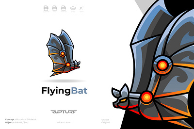 robotic bat logo 3d animal animal art animal illustration animation bat bats branding cyber design futuristic graphic design illustration logo mammal mammals motion graphics robotic ui vampire