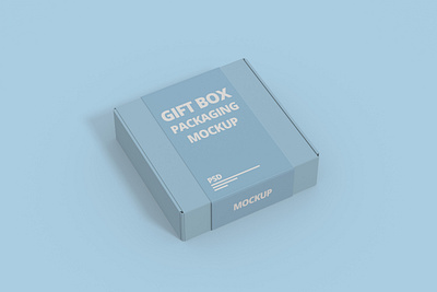 Gift Box Mockup 3d box branding graphic design logo mockup motion graphics packaging