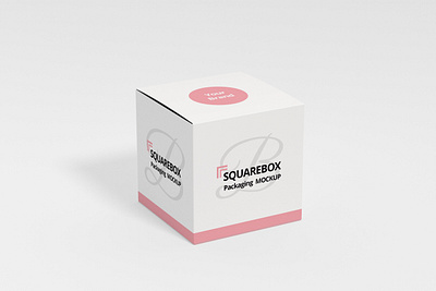 Square Box Mockup 3d box branding graphic design logo mockup motion graphics packaging square box