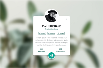 Social profil - #DailyUI006 design flat graphic design network profil social ui