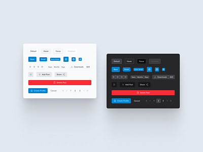 Building a Design System: Buttons & More buttons darkmode dashboard design designs figma minimal ui uicomponents ux