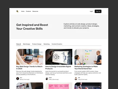 Minimal Blog for Freelancers and Professionals article blog blog page clean design freelancers insights job light magazine news newsfeed post professionals skills web design webdesign website white