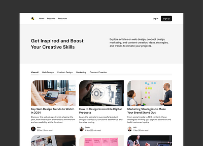 Minimal Blog for Freelancers and Professionals article blog blog page clean design freelancers insights job light magazine news newsfeed post professionals skills web design webdesign website white