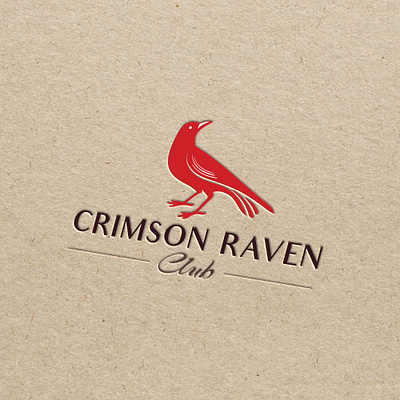 Crimson Raven Club Logo Design brand development branding crimson crimson raven crimson raven logo dingo graphics graphic design logo logo design raven ui ux