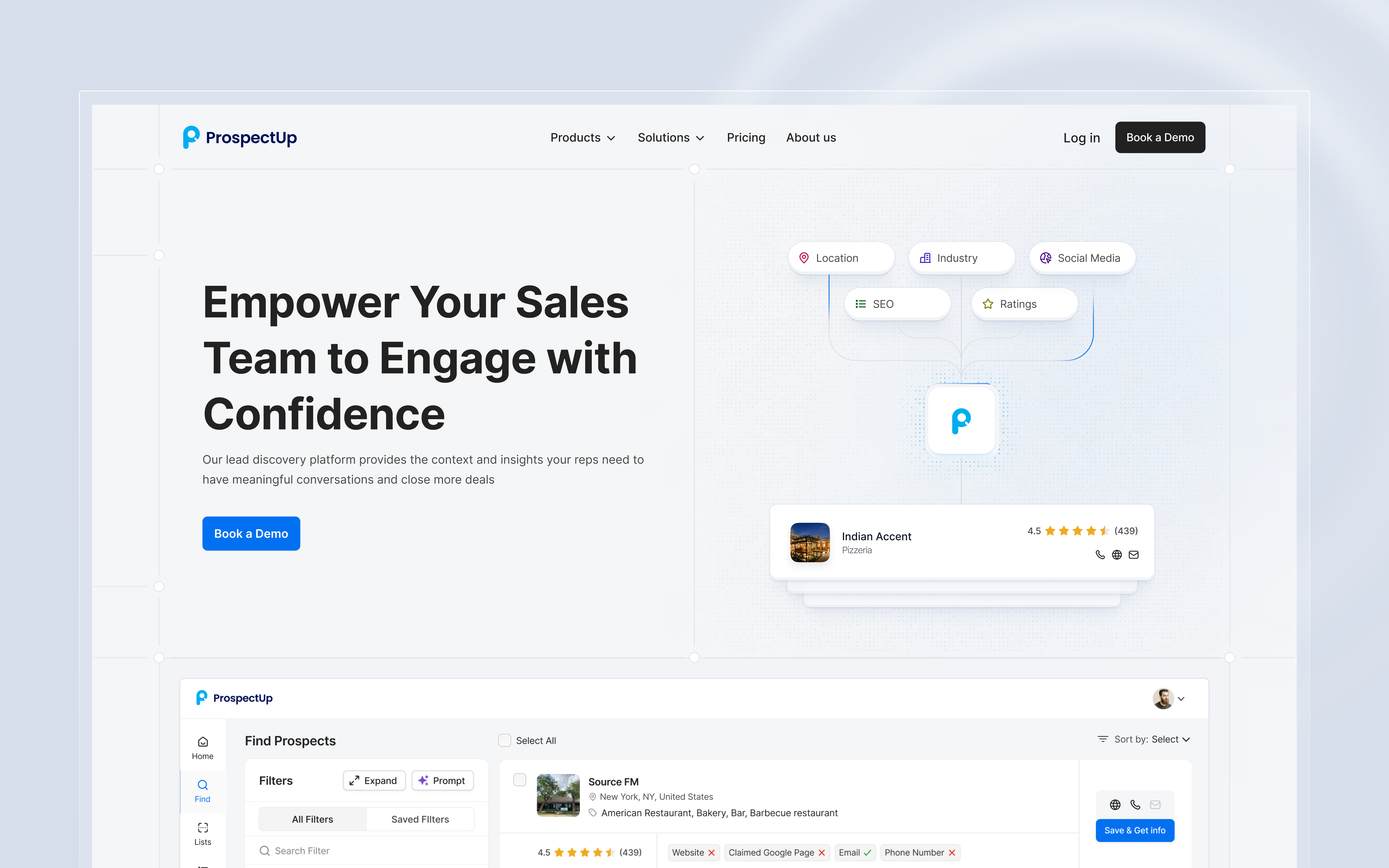 Prospect Hero Section WIP branding design flat hero section minimal