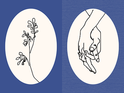 Growth blind contour contour grow growth hands hold hands illustration plant