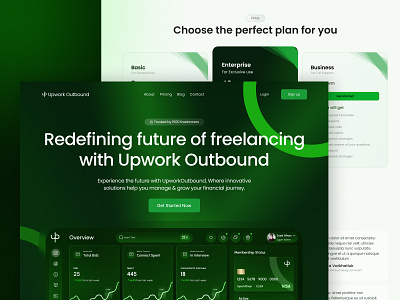 Outbound Landing Page app branding design figma landing page ui uiux user interface web design