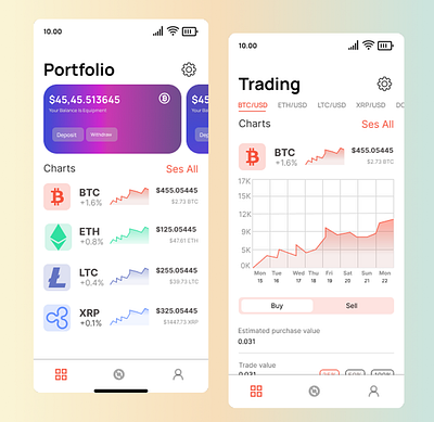 Crypto currency app animation branding design graphic design illustration logo typography ui ux vector