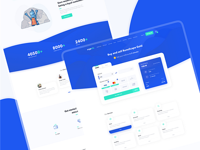 Cryptric – Cryptocurrency Website btc cards clean crypto cryptocurrency exchange feedback home illustration landing landingpage minimal payment platform ui ui elements ux wallet website