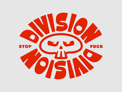 🛑➗🖕➗ design division doodle drawing illustration lettering logo skull typography vector