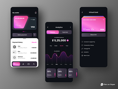 E Wallet App Concept 3d animation app branding design graphic design illustration logo motion graphics penonpaper ui ui design ui ux uidesign ux uxdesign