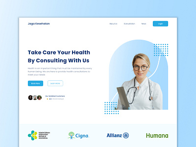 Jaga Kesehatan - Medical Website clean clinic design doctor health healthcare healthy landing landing page medical medical center ui ux web web design