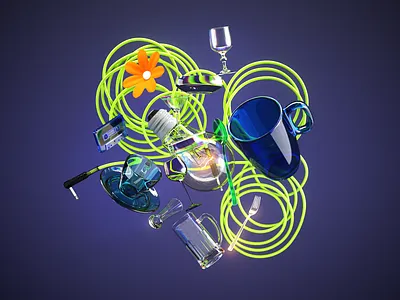 3D Design - 02 3d 3dart 3ddesign abstract aftereffects art artwork c4d cg cinema4d color compositing composition design lighting motiondesign photoshop shading still ui