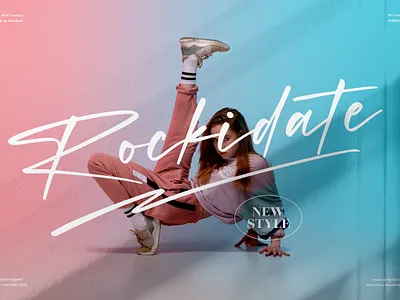 Rockidate - Stylish Signature Font app branding design icon illustration logo typography ui ux vector