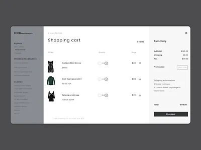 Ecommerce Page design ui ux