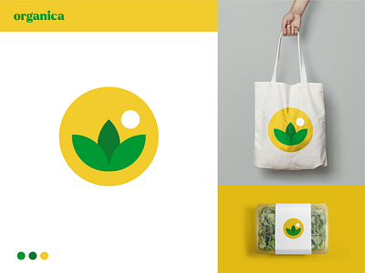 organica | Logo & Brand Identity brand identity branding fresh food logo design logodesign logomark logos logotype minimal logo minimalist modern logo natural nature organic tote bag unique logo vegetable