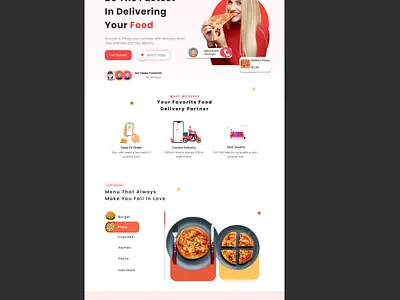 cre8ng pizza landing page design ui ux