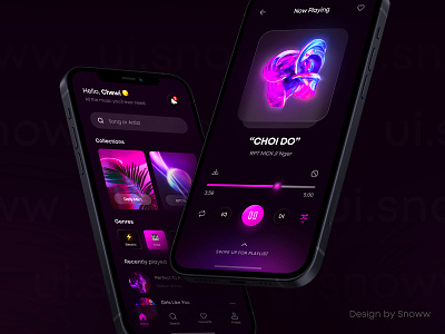 Music App 🔥 application artist figma illustraion ios mobile design music music app playlist song sound ui ux