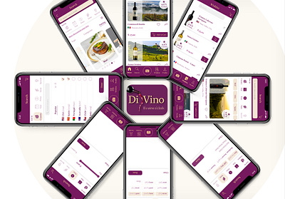 DiVino - A Responsive Web App - Online Wine Store animation app branding design graphic design icon illustration logo typography ui ux vector