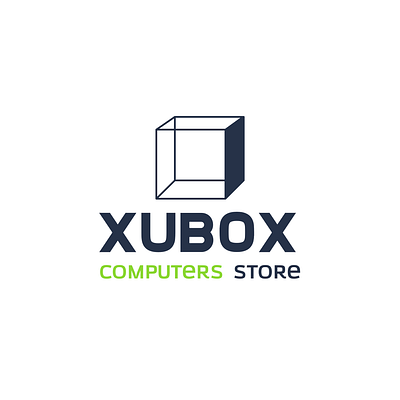 Computer Store Logo with Cube | Turbologo 3d abstract blue brand design branding computer computers cube design graphic design illustration logo logo design store typography ui ux vector