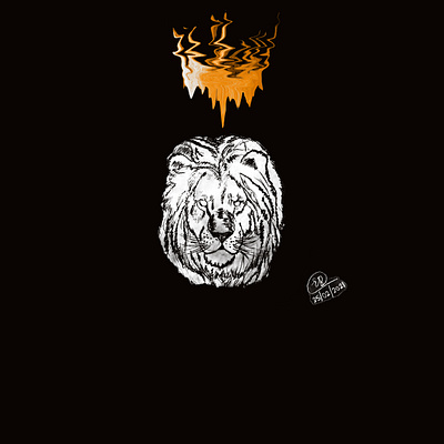 Back in February adobe art crown design gold graphic design illustration lion melting photoshop