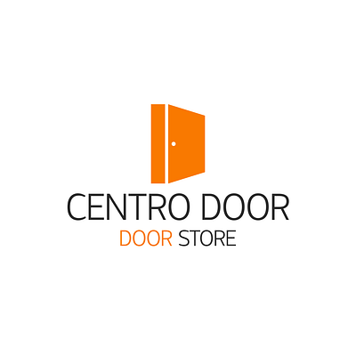 Shop Logo with Orange Door | Turbologo brand design branding closed design door doors doorway graphic design illustration logo logo design orange shop squarespace typography ui ux vector