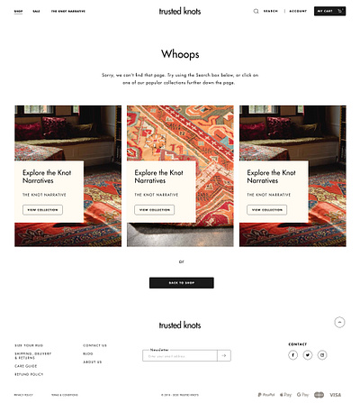 Trusted Knots carpet design illustration typography ui