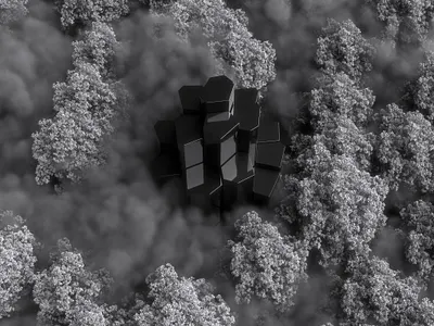 Surrealism abstract clarisse crystal houdini illustration nature