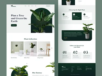 Greeno- Plant website home page concept aksdas branding design ecommerce garden green interface interior landing landingpage leaves planting psd template shop typography ui design uiux ux design web header