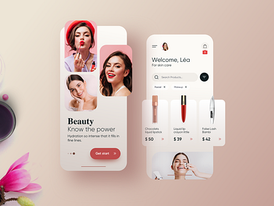 E-commerce beauty app 💋 android app app design beauty belleza cosmetic design ecommerce graphic design inspiration ios minimalist mobileapp ui ux ux ui ux design