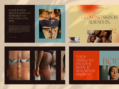 Body & Skin UI Gallery artdirection body clean design feminine gallery interface layout minimal photography portfolio serif skin typeface ui ux web