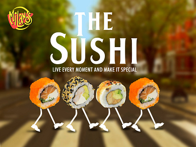 The Sushi Beatles 3d animation beatles branding creative design graphic graphic design idea logo motion graphics post posteo redessociales socialmedia sushi ui vector work