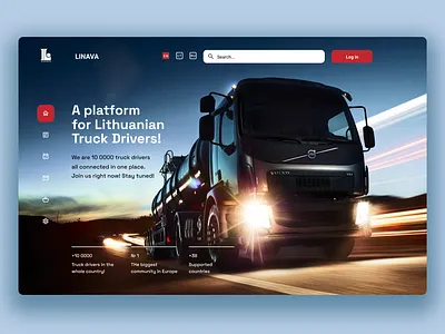 Platform for Truck Drivers design graphic graphic design graphics illustration landing landingpage logistic software softwaredevelopment transport transportation truck trucks ui vector web webdevelopment webpage