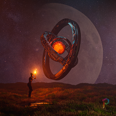 The Floating Mystery 3d 3d art 3d modeling animation blender3d conceptart design graphic design illustration logo motion graphics realistic render scifiart ui