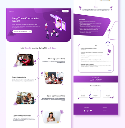 Teacher's website for onliṉe sessions education educator landing page online class online education online session teacher web design website website design